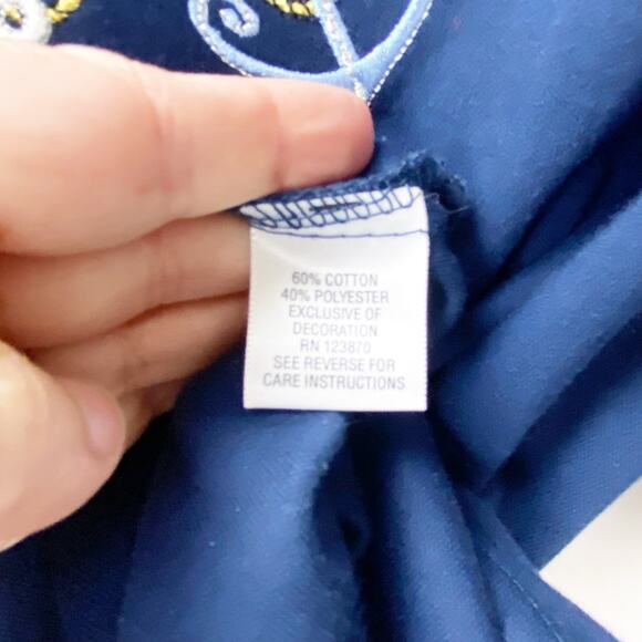 2/$30 Breckenridge 1X Plus Women Blue Short Sleeve Round Neck Graphic Tee - Picture 5 of 8